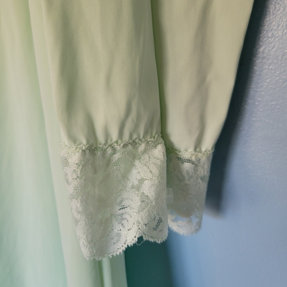 Green Cottagecore Victorian Nightgown Slip Dress - Picture 9 of 10